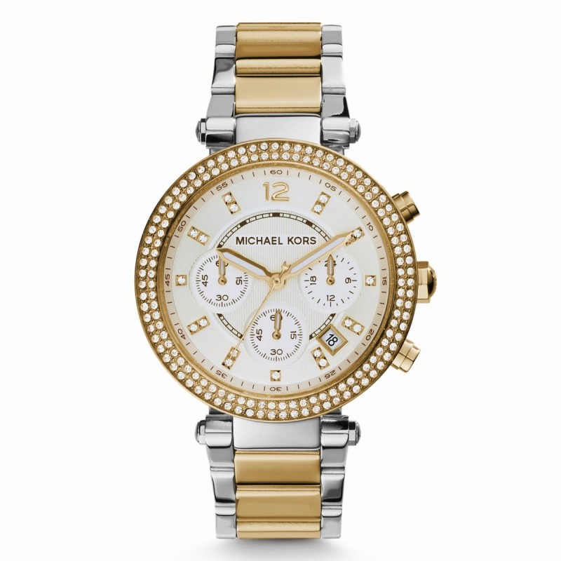 michael kors rose gold watch with swarovski crystals